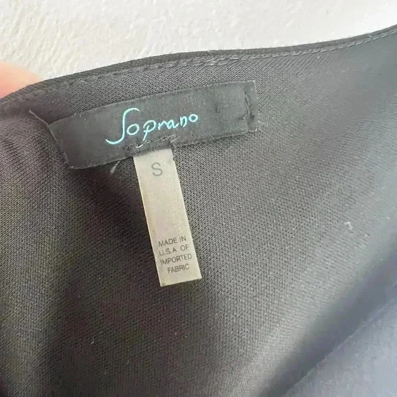 NWOT Soprano Lace Up Black Bodycon Dress Cocktail Formal LBD Women's Size S - Picture 6 of 6